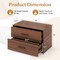 Stackable Horizontal Storage Cabinet Dresser Chest 2-Drawer and Handles ideal for Study or Closet, Bedroom